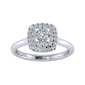 Princess Halo Diamond Ring