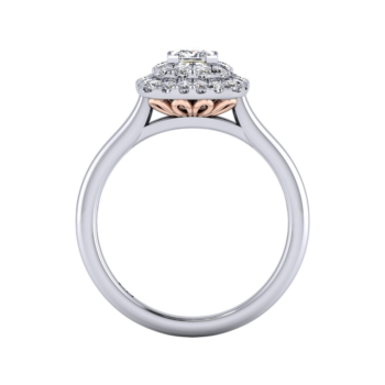 Princess Halo Diamond Ring