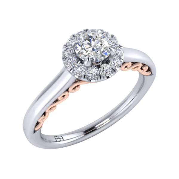 Ornate Fantasy Lab Diamond Ring