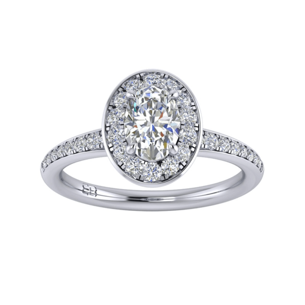 Oval Halo Engagement Ring