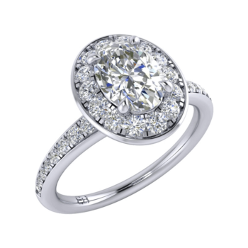 Oval Halo Engagement Ring