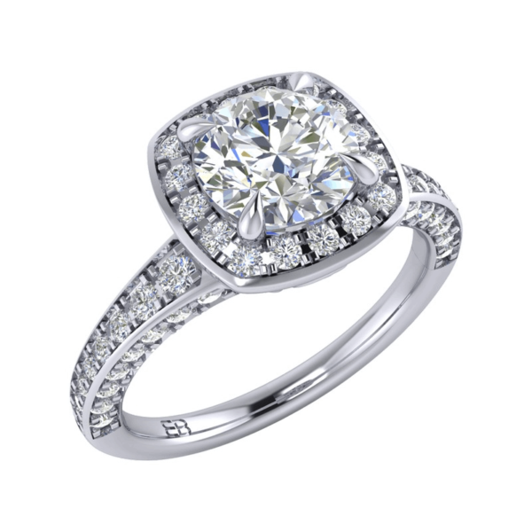 Cushion Halo Diamond Ring