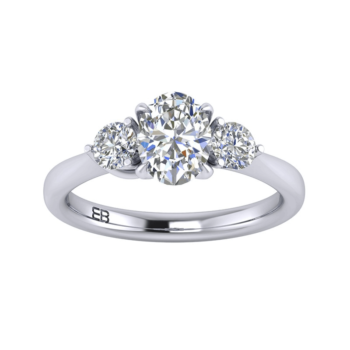 Illuminiati Three Stone Ring