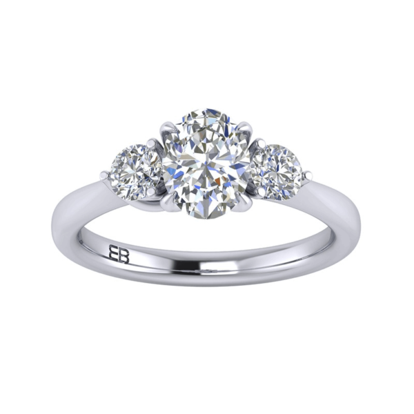 Illuminiati Three Stone Ring