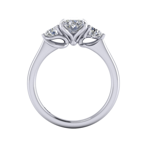 Illuminiati Three Stone Ring