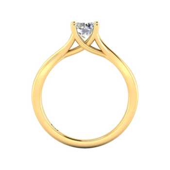 Twisted Shank Solitaire Ring