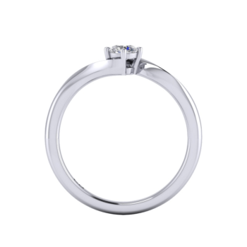 Wave Solitaire Ring