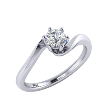 Ripple Solitaire Ring