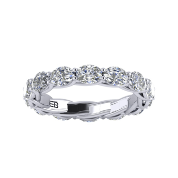 Sleeping Oval Eternity Ring