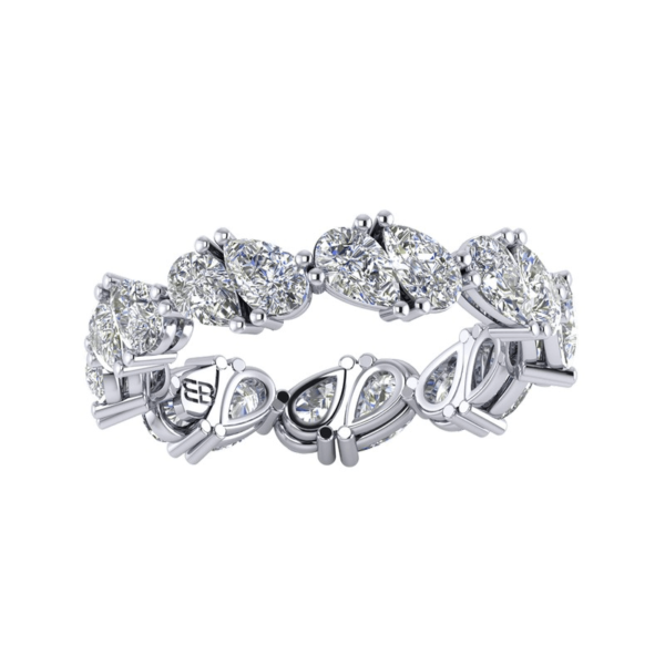 Mirror Pear Eternity Ring