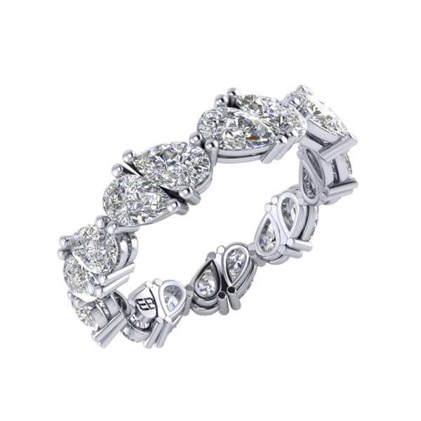 Mirror Pear Eternity Ring