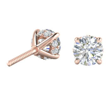 Classic Halo Diamond Earring