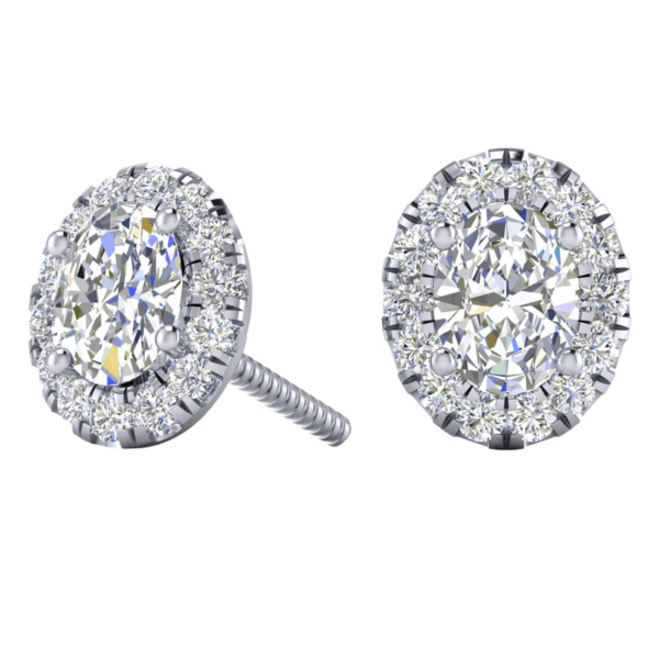 Opulent Oval Diamond Earrings