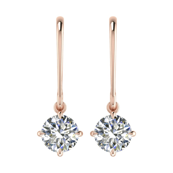 Classic Solitaire Drop Diamond Earring