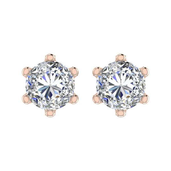 Hexolitaire Diamond Earring