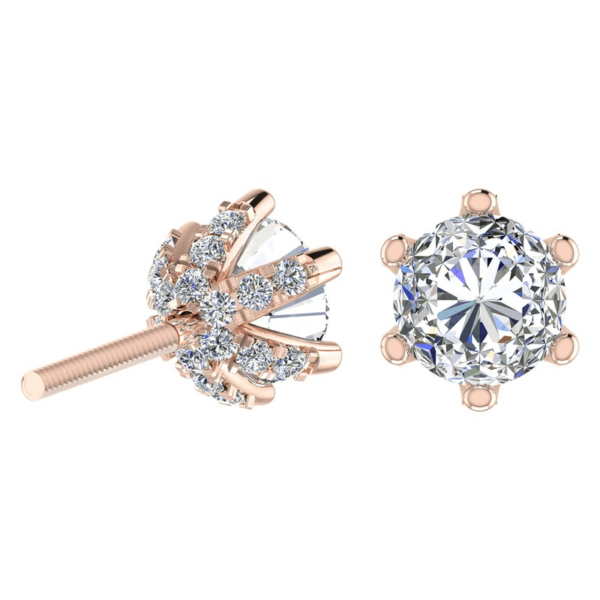 Hexolitaire Diamond Earring