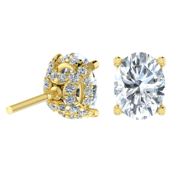 Omnipotent Oval Diamond Earring