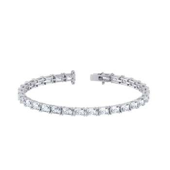 Emerald Diamond Straight Line Bracelet