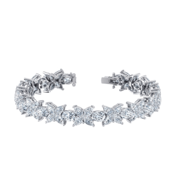 Oval & Floret Tennis Bracelet