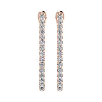 Lasso Hoops Diamond Earring