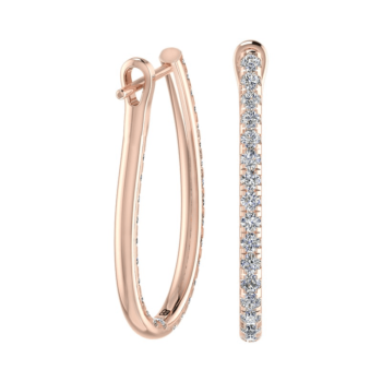 Lasso Hoops Diamond Earring