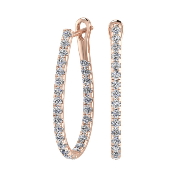 Lasso Hoops Diamond Earring