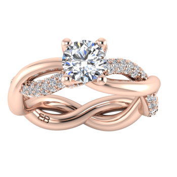 Entrancing Waves Engagement Ring