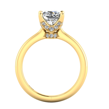 Tulip Cushion Solitaire Ring