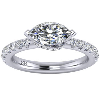 Sleeping Marquise Engagement Ring