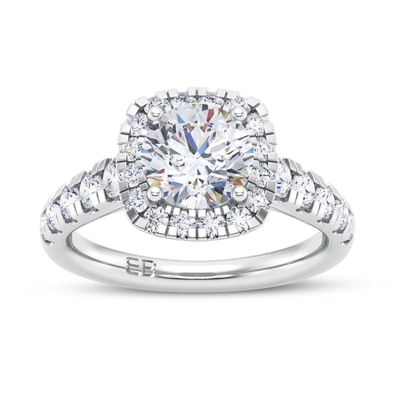 Round Halo Engagement Ring