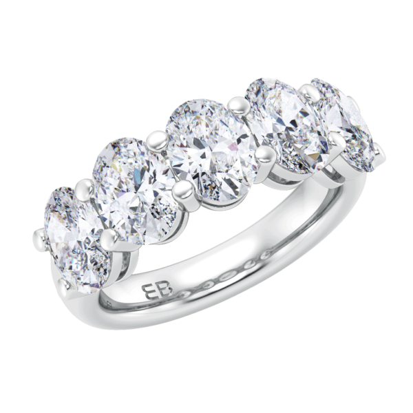 Grande Oval Lab Half Eternity Ring