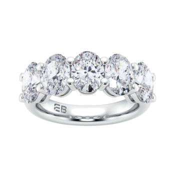 Grande Oval Half Eternity Ring