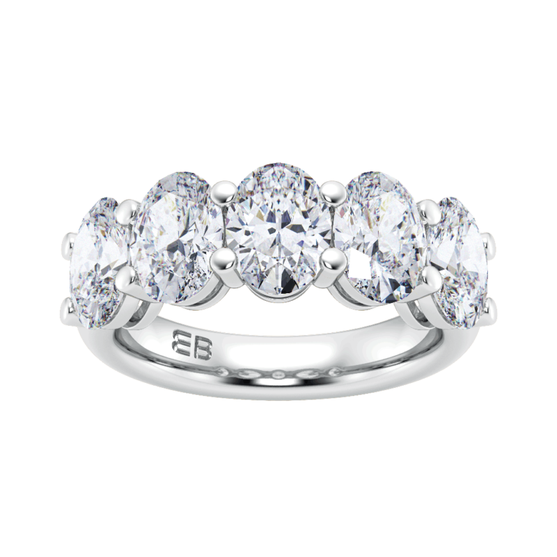 Grande Oval Half Eternity Ring