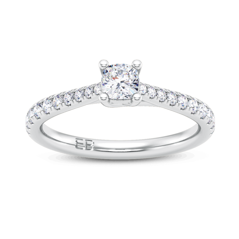 Charming Cushion Diamond Ring