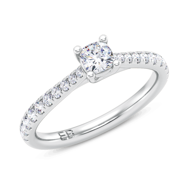 Charming Cushion Diamond Ring