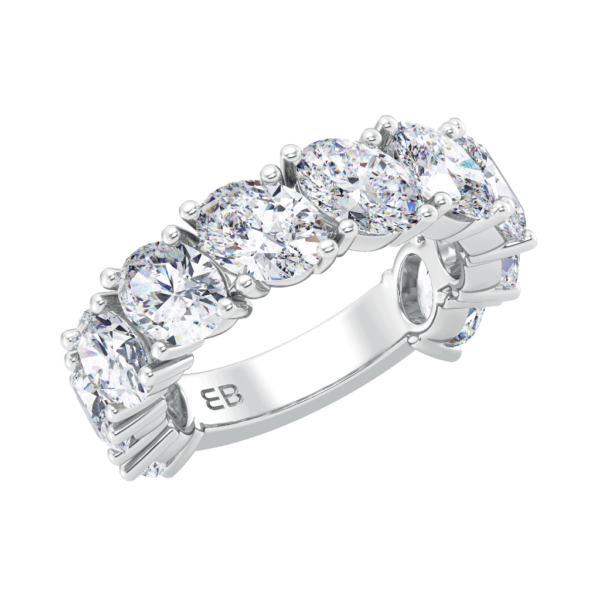 Gradient Oval 3/4 Lab Eternity Ring