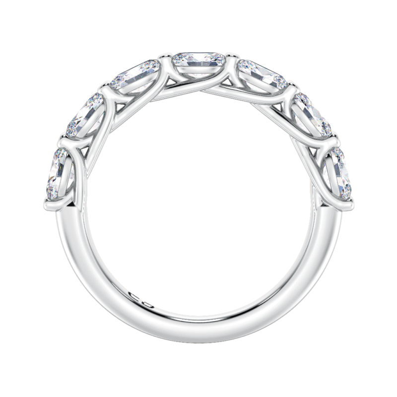 Sleeping Oval Half Eternity Ring