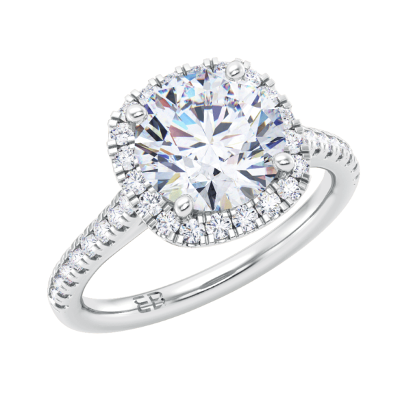 Majestic Round Lab Diamond Engagement Ring