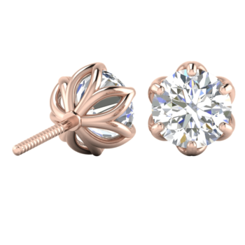 Lotus Diamond Earring