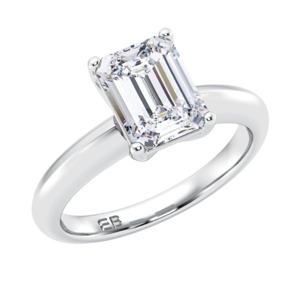 Regal Emerald Lab Solitaire Ring