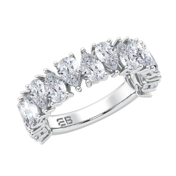 Dual Pear Three Fourth Eternity Ring