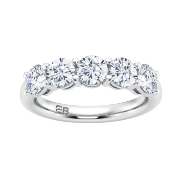 Petite Round Half Eternity Ring