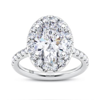 Grande Oval Halo Engagement Ring