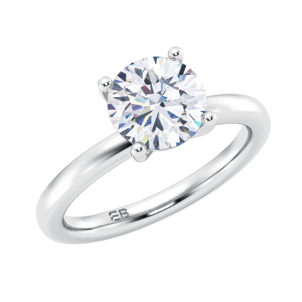 Chic Round Solitaire Ring