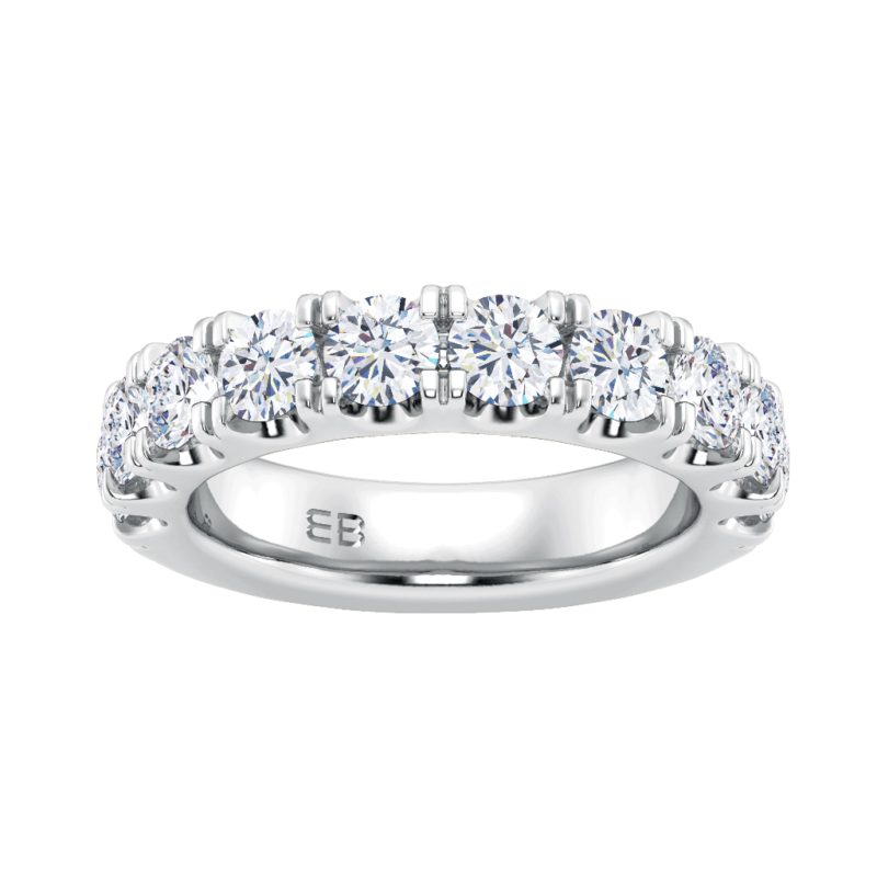 Dome Half Eternity Ring