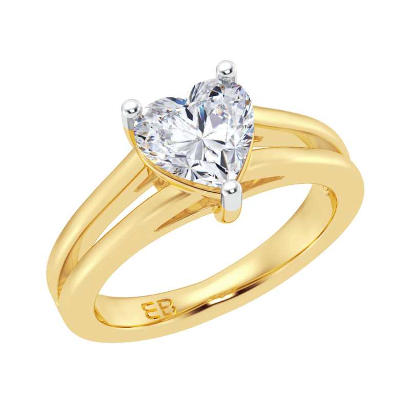 Twine Heart Solitaire Ring