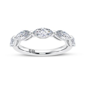 Sleeping Marquise Five Stone Ring