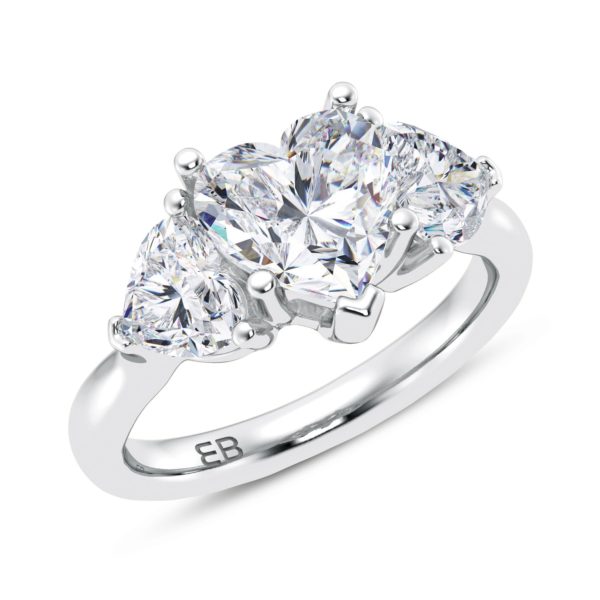 Heartfelt Tribute Lab Three Stone Ring