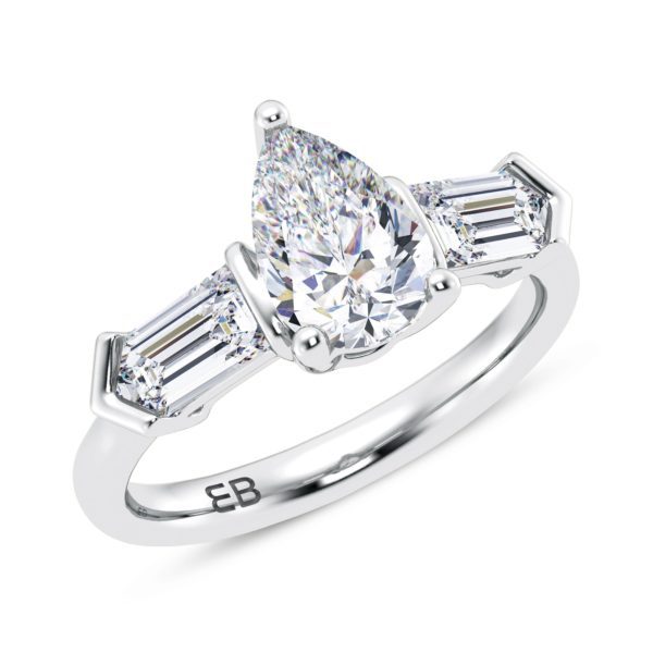 Starlit Lab Three Stone Ring