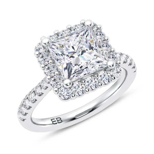 Princess Harmony Lab Diamond Engagement Ring